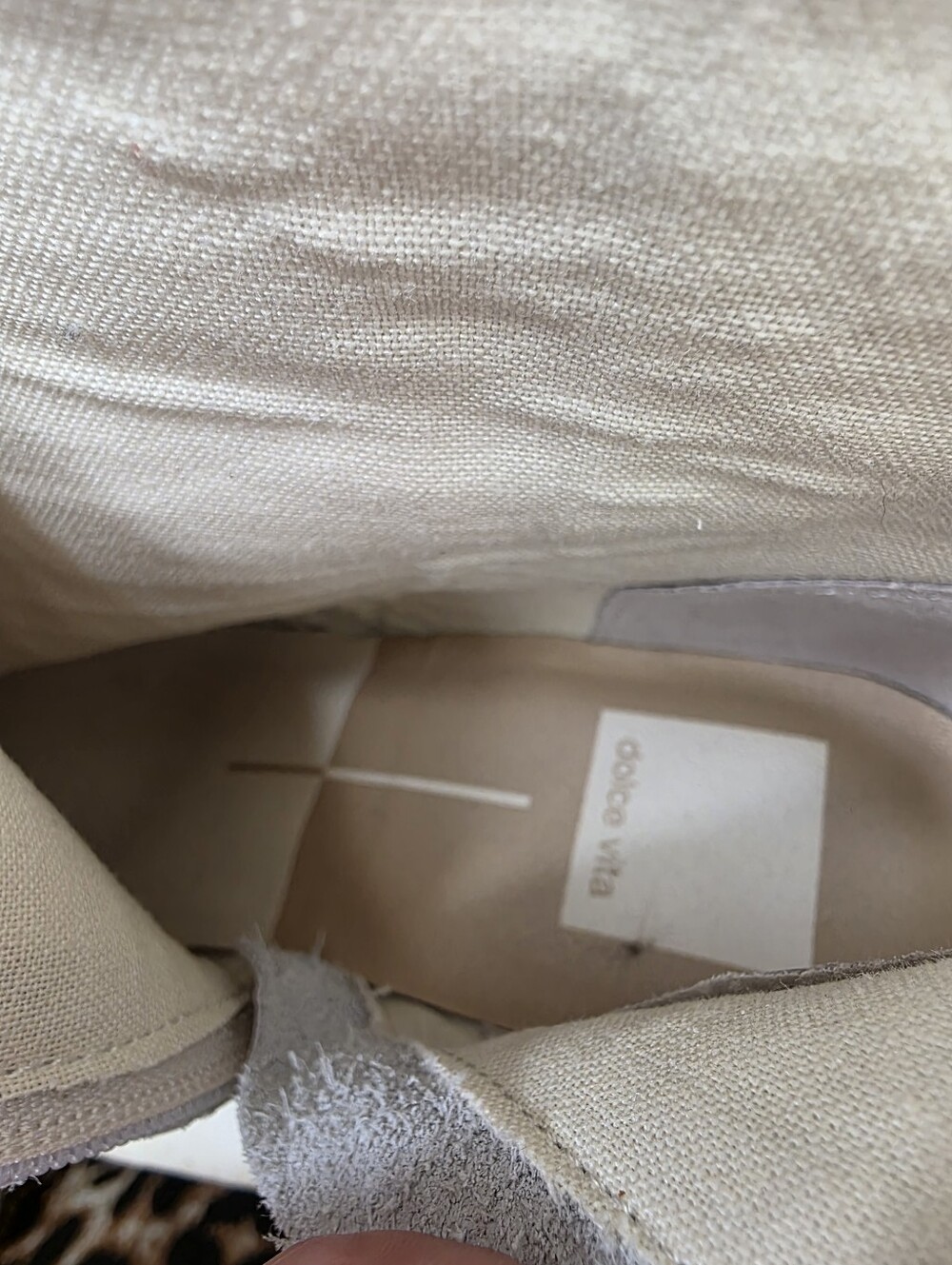 Dolce Vita Ivory Leather Platform Ankle Boots Square Toe Block Heel Size 7.5 - Picture 7 of 11